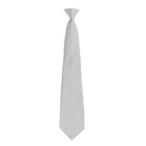 Premier Mens Clip On Tie Fashion ”Colours” Work Tie / Silver